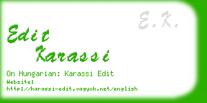 edit karassi business card